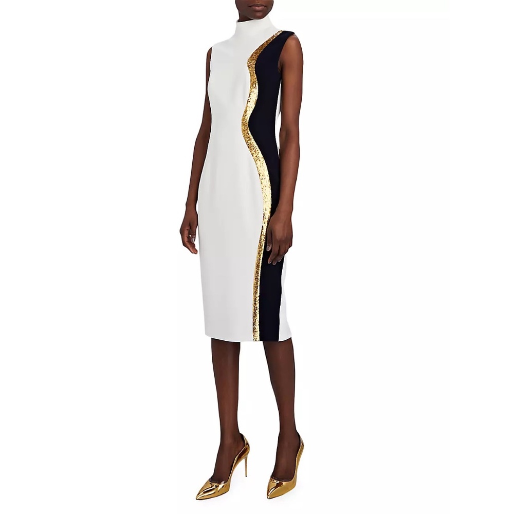 💫NWT💃 Sergio Hudson Sleeveless Sequin-Embellished Dress, Size 8